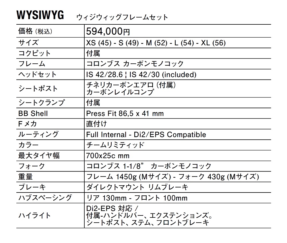 Cinelli チネリ Wysiwyg フレームセット 22 Csカンザキ阪急千里山店